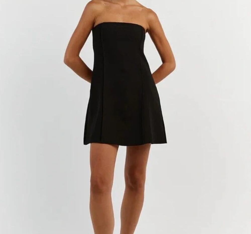 DISHH Rowan Black Strapless Mini Dress NWT Size 2